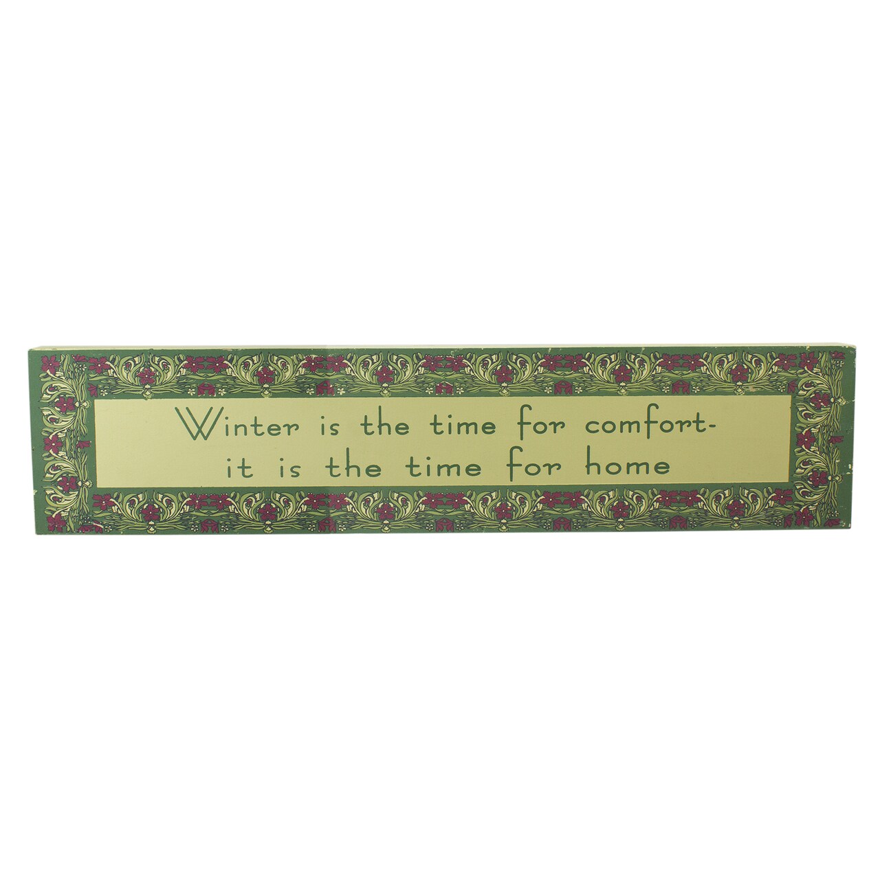 Roman 22" Purple and Green Winter Themed Rectangular Sign Board